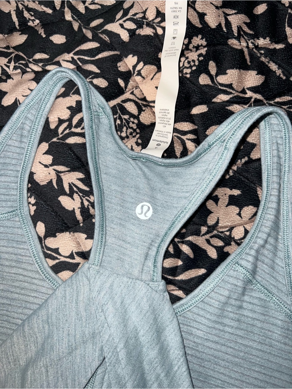 lululemon athletica Heathered Seafoam Racerback Tank